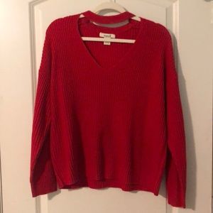 Marci red knit sweater